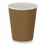 12oz BROWN RIPPLE COFFEE CUP (500) D02013