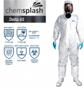 2792-DELTA67 WHITE COVERALL TYPE 5B/6B XLRG c/s 25