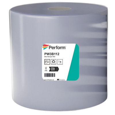 PW3B112 3PLY BLUE BUMPER ROLL EACH 370M x 355mm