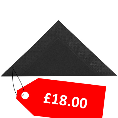 SI] 33cm BLACK 2PLY NAPKIN (2000) D32P-BK